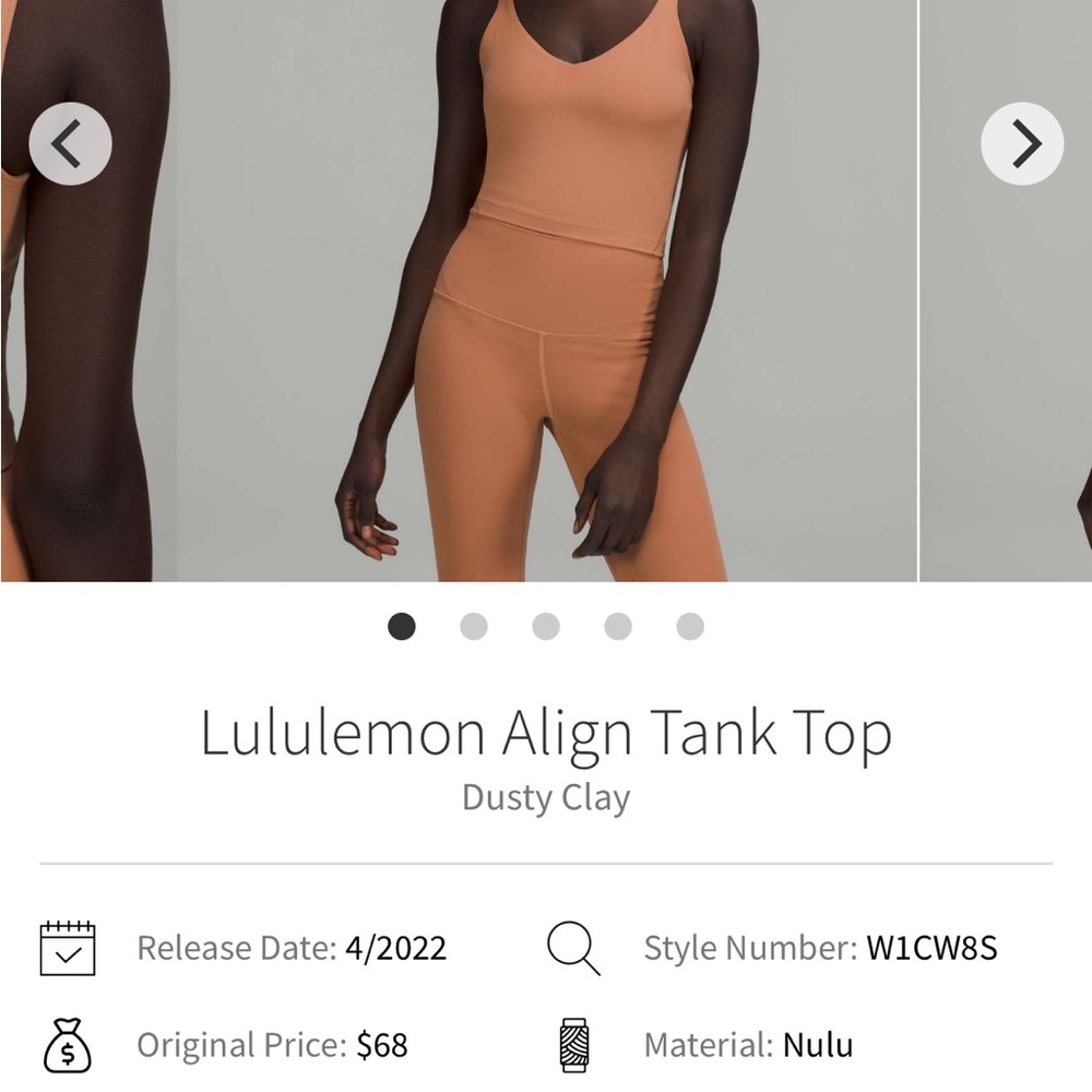 lululemon athletica Align Tank Top - Dusty Clay